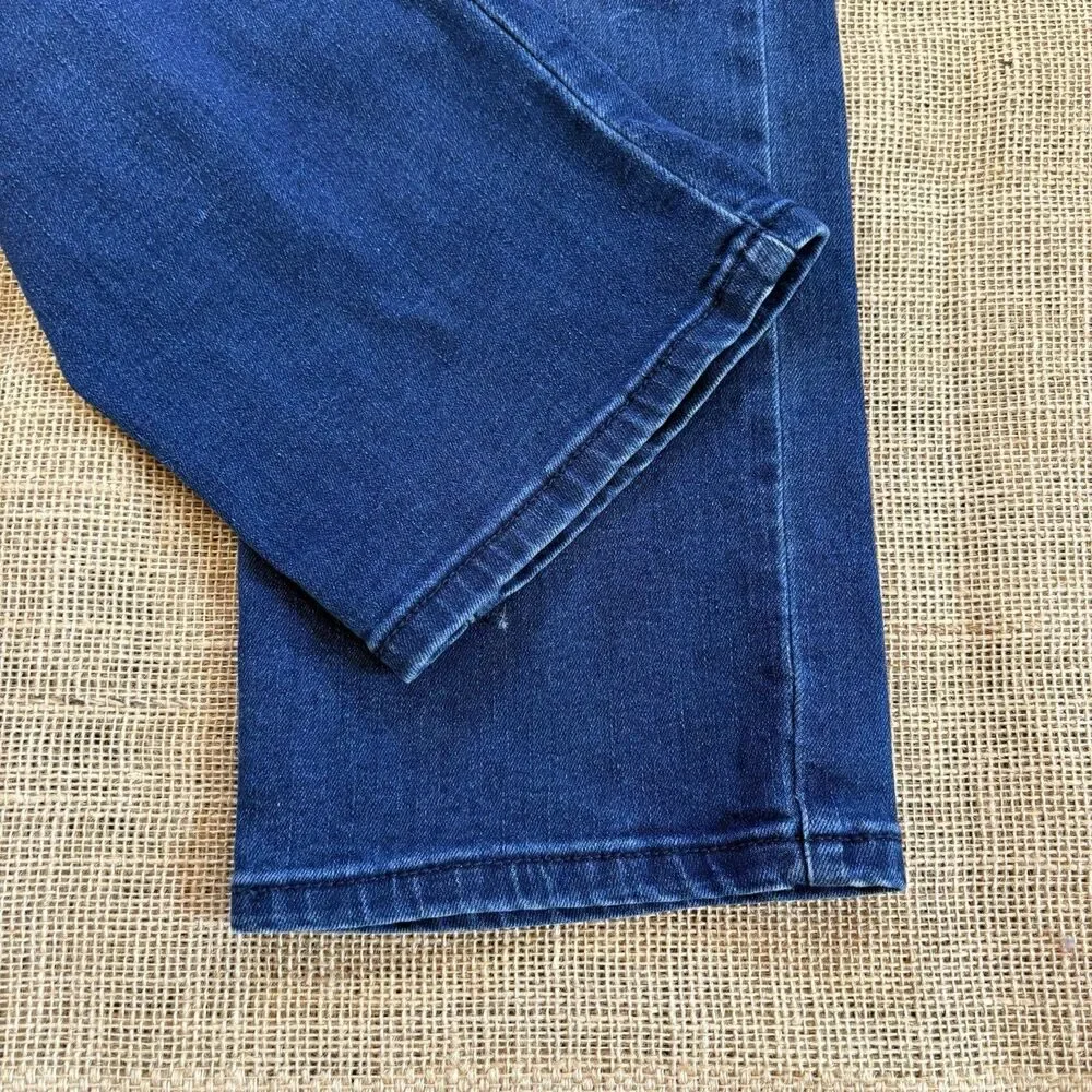 Democracy "Ab"solution Booty Lift Mid Stretch Straight Leg Indigo Jeans Size 12 - Picture 5 of 7